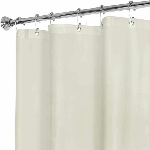 Maytex 10-Gauge Super Heavy Weight Shower Curtain Liner Beige PVC Grommets NEW - Picture 1 of 5
